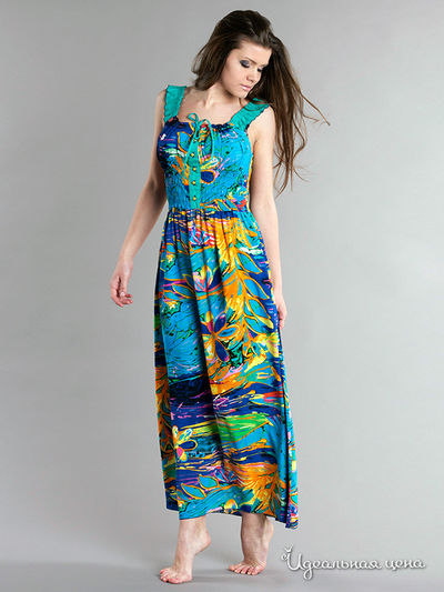 Сарафан Kristina, цвет цвет бирюзовый / мультиколор