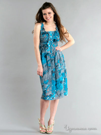 Сарафан Kristina, цвет цвет серый / голубой