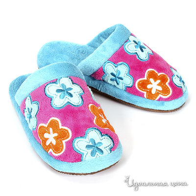 Тапки Beppi, цвет цвет голубой / фуксия