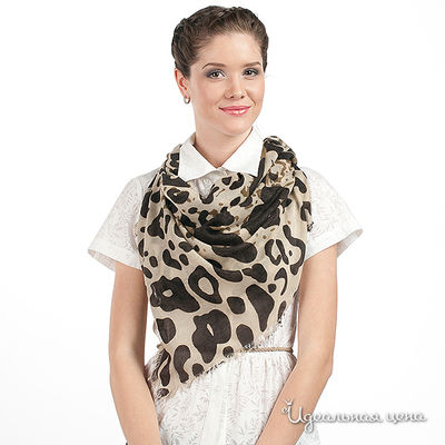 Платок Roeckl, цвет цвет бежевый / белый / коричневый