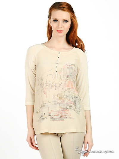 Футболка Olsen, цвет цвет бежевый