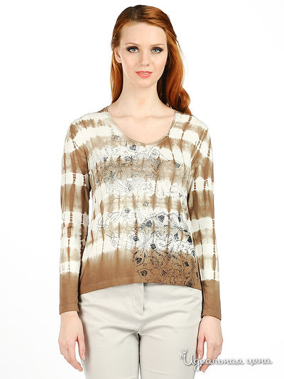 Лонгслив Olsen, цвет цвет коричневый / молочный