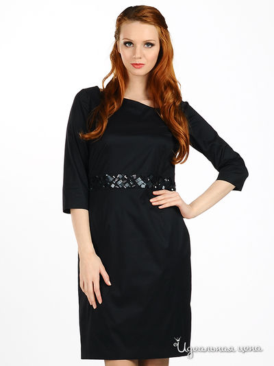 Платье Olsen, цвет цвет темно-синий