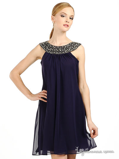 Платье JS Collection, цвет цвет баклажановый