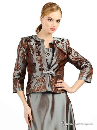 Жакет JS Collection, цвет цвет коричнево- голубой