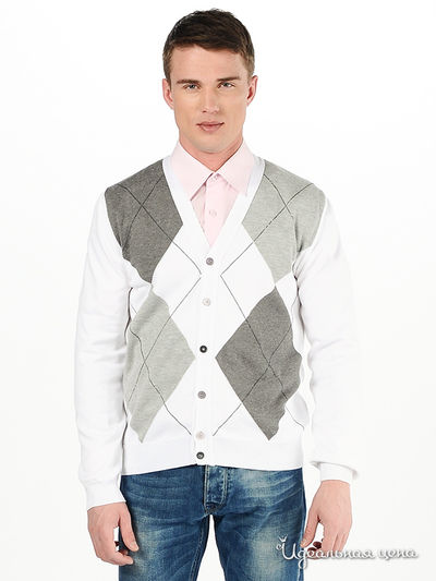 Кардиган Woollen Art, цвет цвет белый / серый