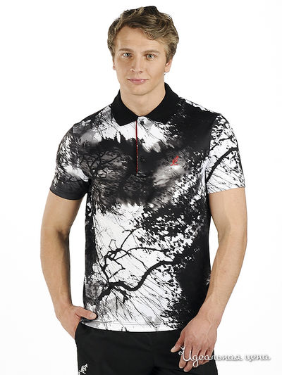 Футболка-поло Australian, цвет цвет черный / белый