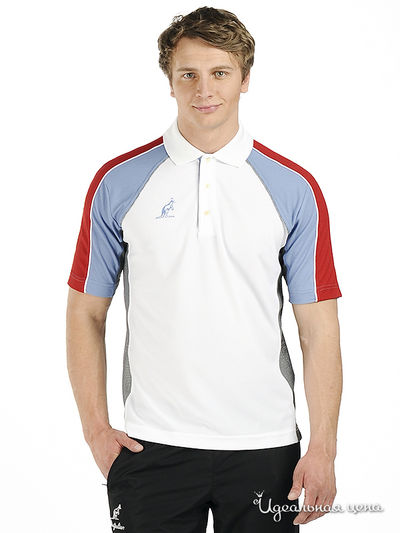 Футболка-поло Australian, цвет цвет белый / красный / голубой