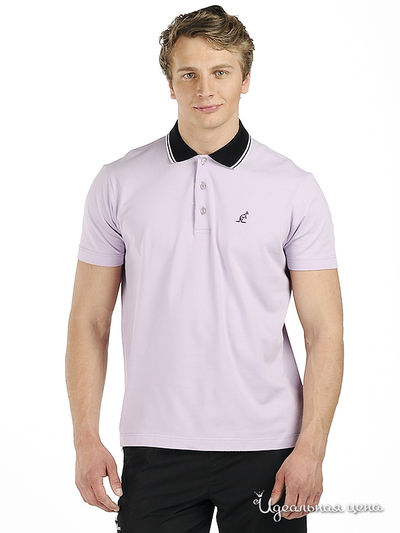 Футболка-поло Australian, цвет цвет светло-сиреневый / черный