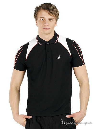 Футболка-поло Australian, цвет цвет черный / белый