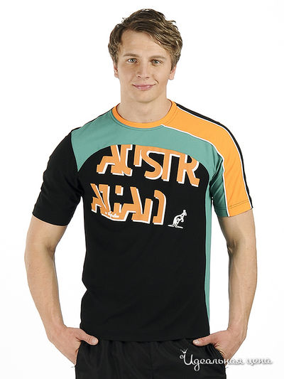 Футболка Australian, цвет цвет бирюзовый / оранжевый / черный