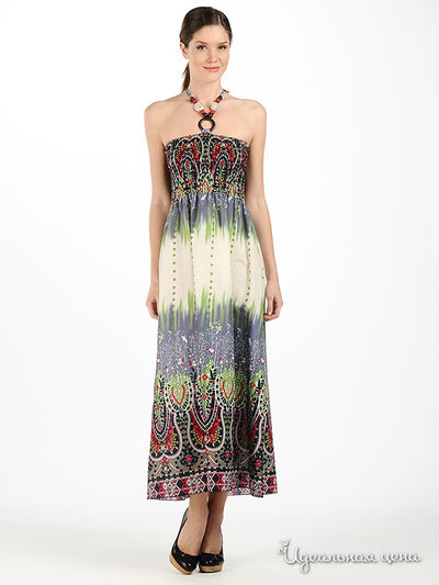 Платье Мультибренд, цвет цвет красный / зеленый / темно-синий