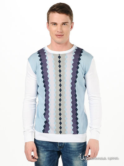 Джемпер Woollen Art, цвет цвет белый / голубой / синий