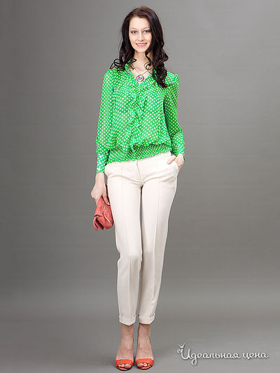 Брюки May Be, цвет цвет молочный