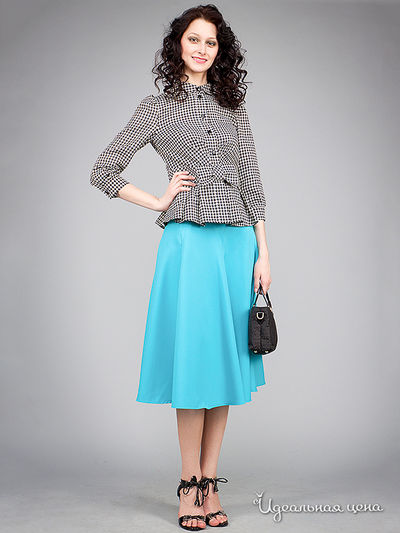 Юбка May Be, цвет цвет голубой