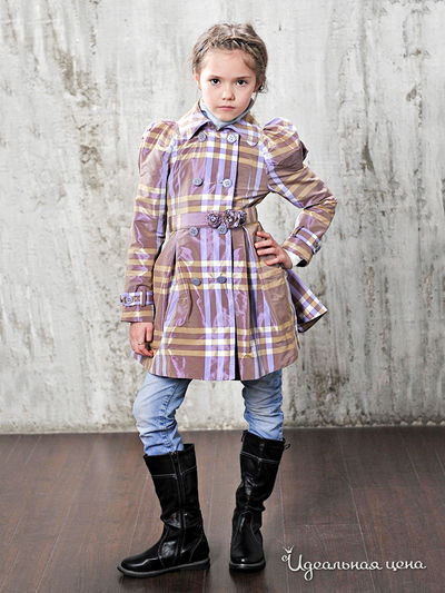 Плащ Cleverly, цвет цвет фиолетово-золотой / принт клетка