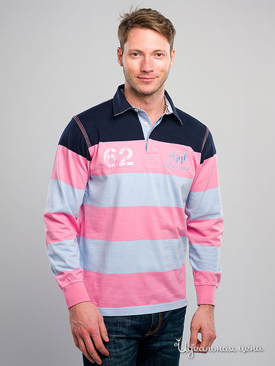 Поло Jezequel, цвет цвет розовый / голубой / темно-синий