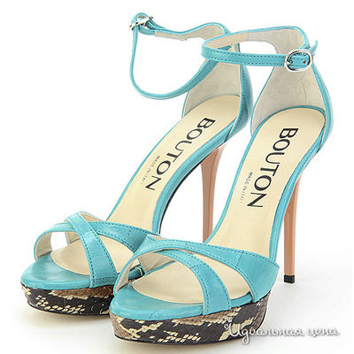 Босоножки Bouton, цвет цвет зелено-голубой