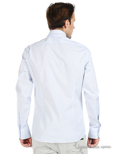 Рубашка Moschino MS мужская, цвет белый / голубой