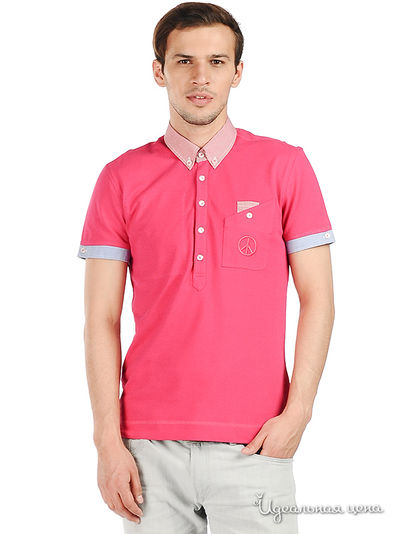 Футболка-поло Moschino, цвет цвет розовый