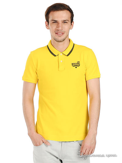 Футболка-поло Moschino, цвет цвет желтый