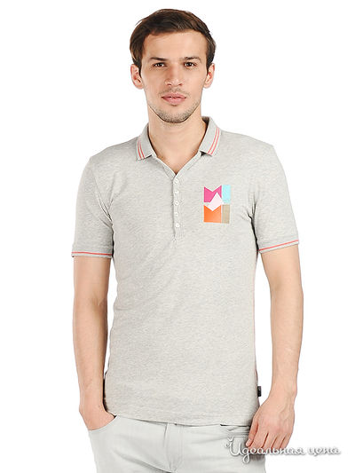 Футболка-поло Moschino, цвет цвет серый