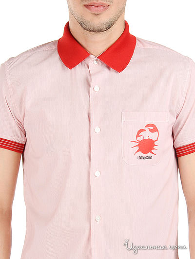 Рубашка Moschino мужская, цвет красный