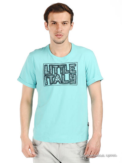 Футболка Moschino, цвет цвет голубой