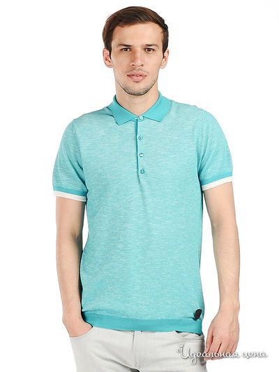 Поло Moschino, цвет цвет бирюзовый