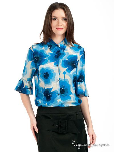 Блуза Moschino, цвет цвет голубой