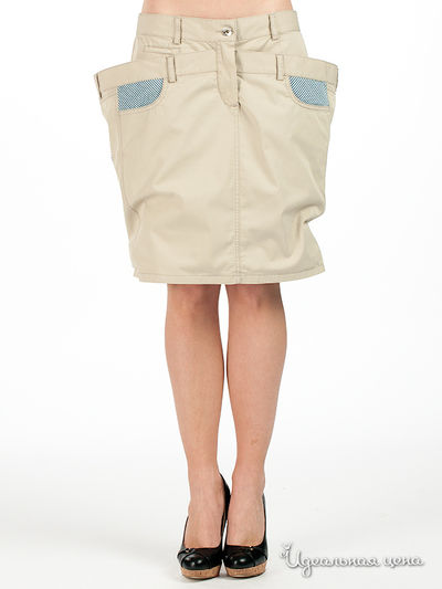 Юбка Moschino, цвет цвет бежевый