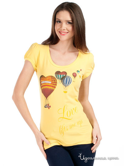 Футболка Moschino, цвет цвет желтый