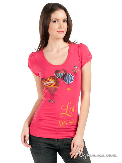 Футболка Moschino, цвет цвет розовый