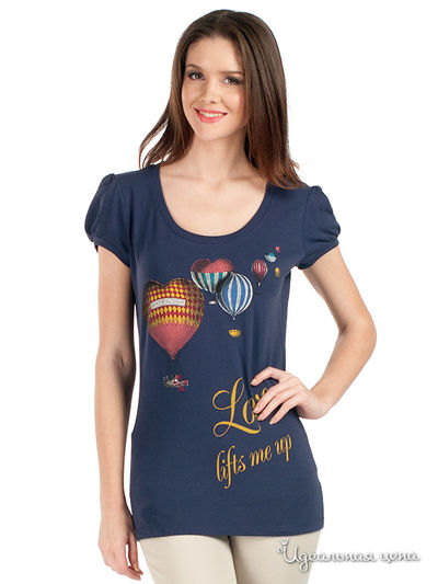 Футболка Moschino, цвет цвет синий