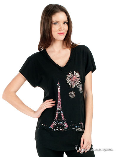 Футболка Moschino, цвет цвет черный