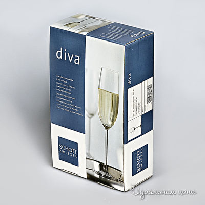 Набор фужеров Diva для шампанского 2 шт, 220 мл