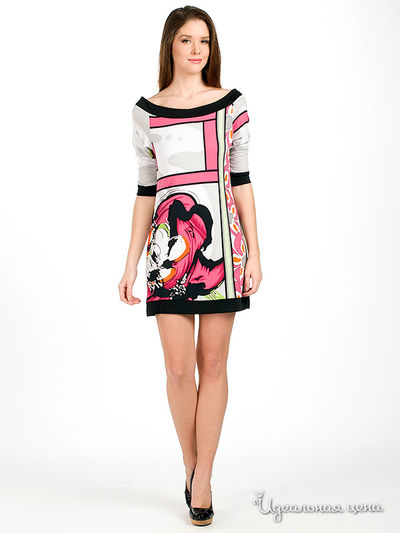 Платье Analily, цвет цвет белый / черный / розовый