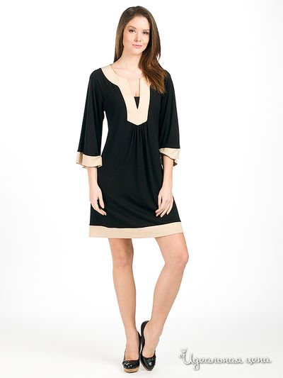 Туника Analily, цвет цвет черный / бежевый