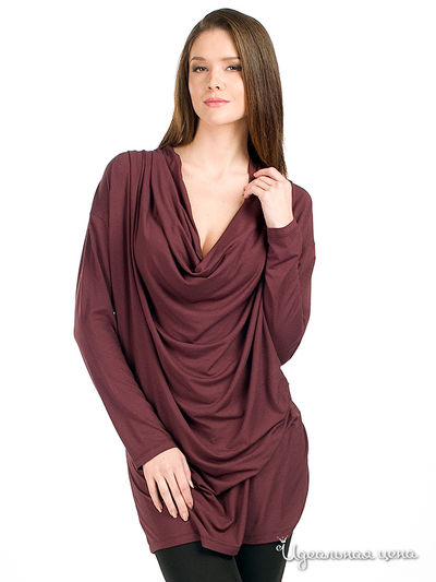Блузка Analily, цвет цвет бордовый