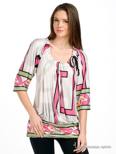 Туника Analily, цвет цвет белый / мультиколор
