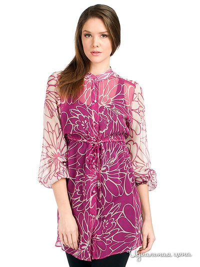 Платье-туника Analily, цвет цвет сиреневый / белый