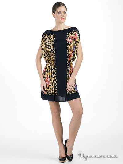 Туника Adzhedo, цвет цвет черный / принт леопард