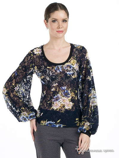 Блузка Adzhedo, цвет цвет черный / синий