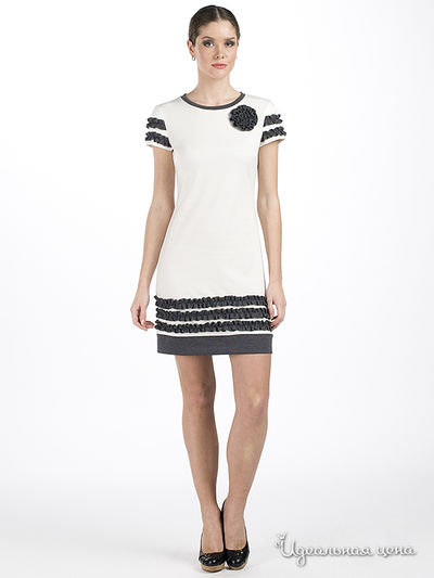 Платье Adzhedo, цвет цвет серый / белый