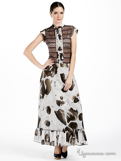 Платье Adzhedo, цвет цвет коричневый / белый
