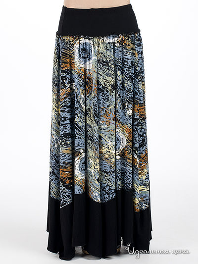 Юбка Adzhedo, цвет цвет черный / мультиколор