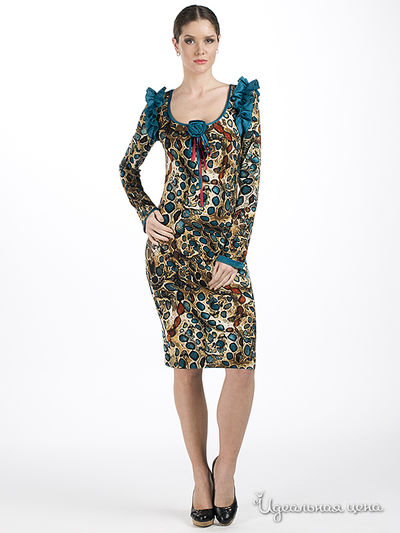 Платье Adzhedo, цвет цвет бирюзовый / мультиколор