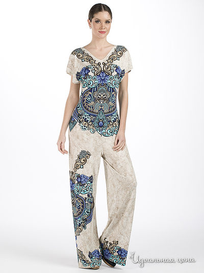 Комбинезон Adzhedo, цвет цвет голубой / бежевый