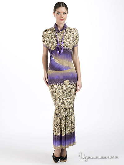 Платье Adzhedo, цвет цвет фиолетовый / бежевый