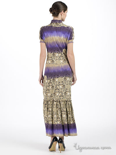 Платье Adzhedo женское, цвет фиолетовый / бежевый